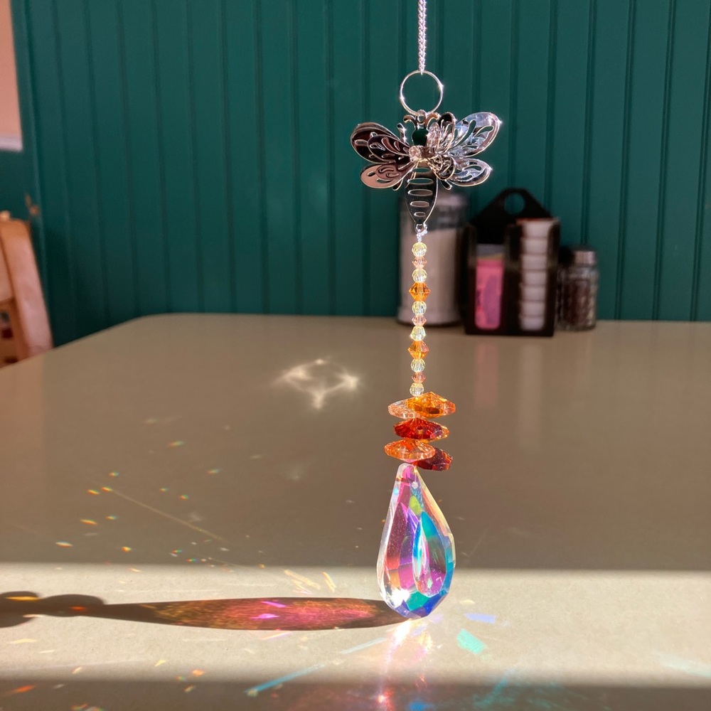 🌈🐝Handmade Bee Suncatcher🐝🌈